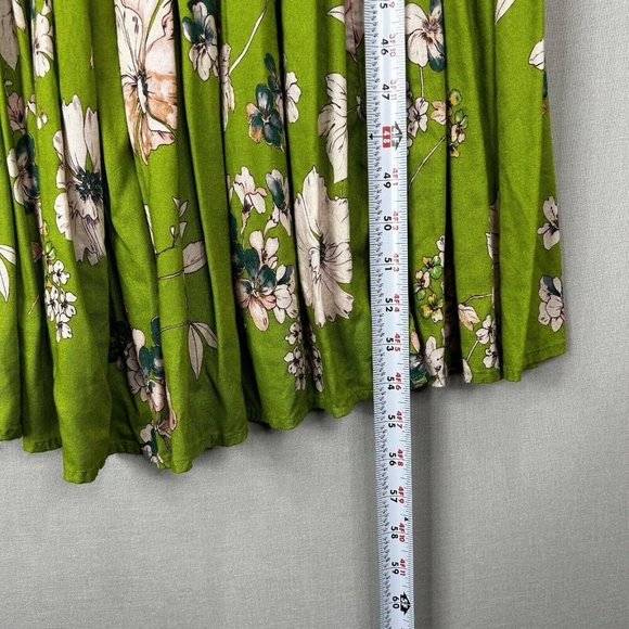 Sun Becomes Her Revolve Womens Dress 6 Green Solstice Trapeze Maxi Floral Tiered - Picture 3 of 11